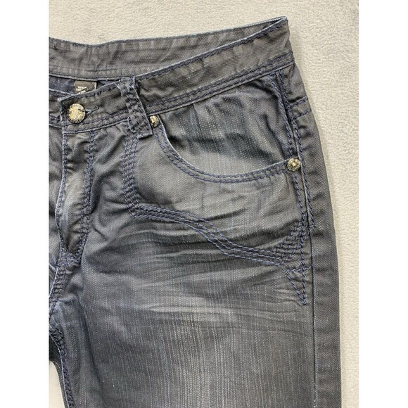 Imperious Denim Jeans Men's Size 38X32 Black Wiskered Flap Pockets 100% Cotton - Picture 15 of 16